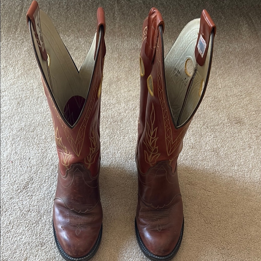 Brown Leather Cowboy Boots